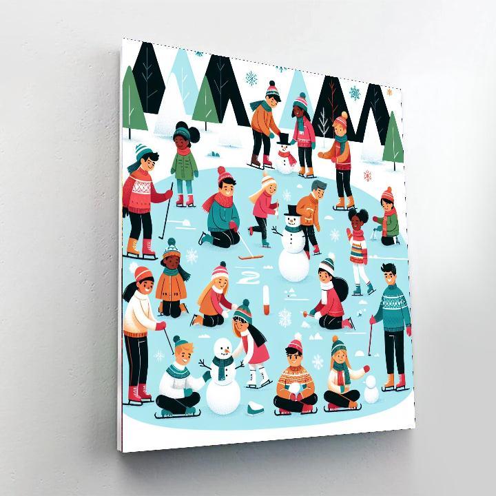 Exciting Winter Wonderland Painting By Numbers Kit