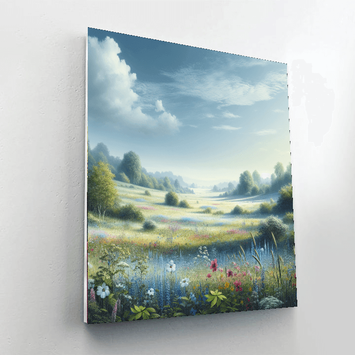 Idyllic Country Meadows Number Painting