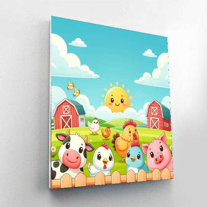 Sunny Day In The Farmyard Paint By Number