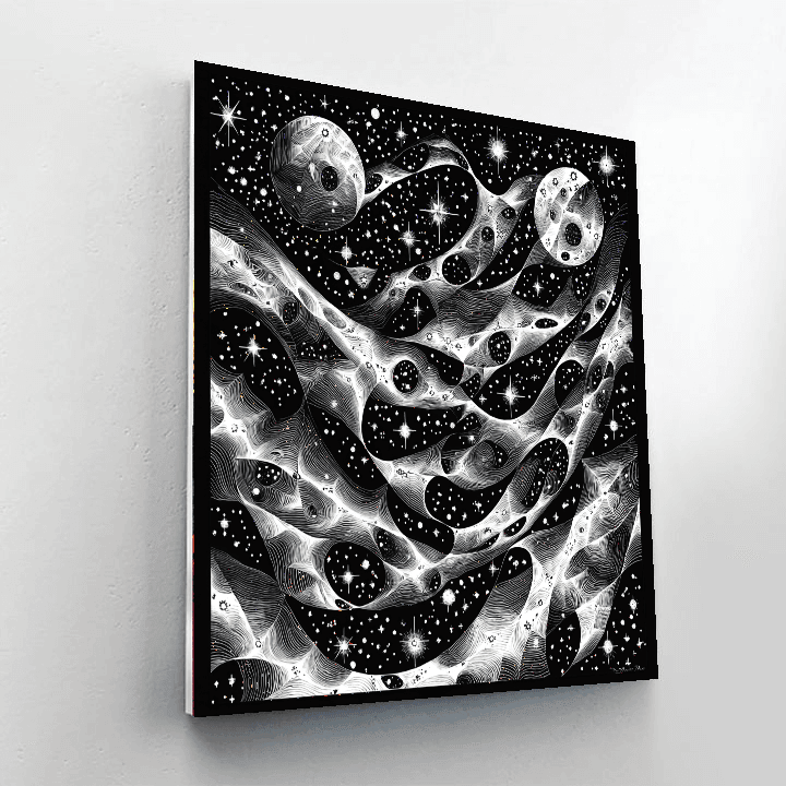 M.C. Escher Inspired Sublime Celestial Symmetry  Numbered Painting Kits