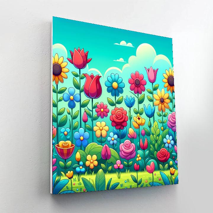 Garden Of Blooms Painting Number Kit