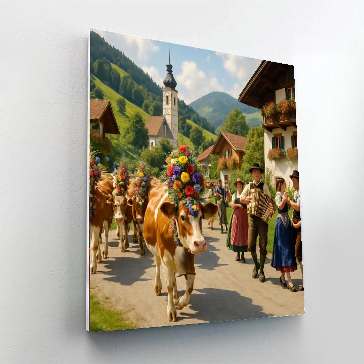 Almabtrieb - Austria Painting Number Kit