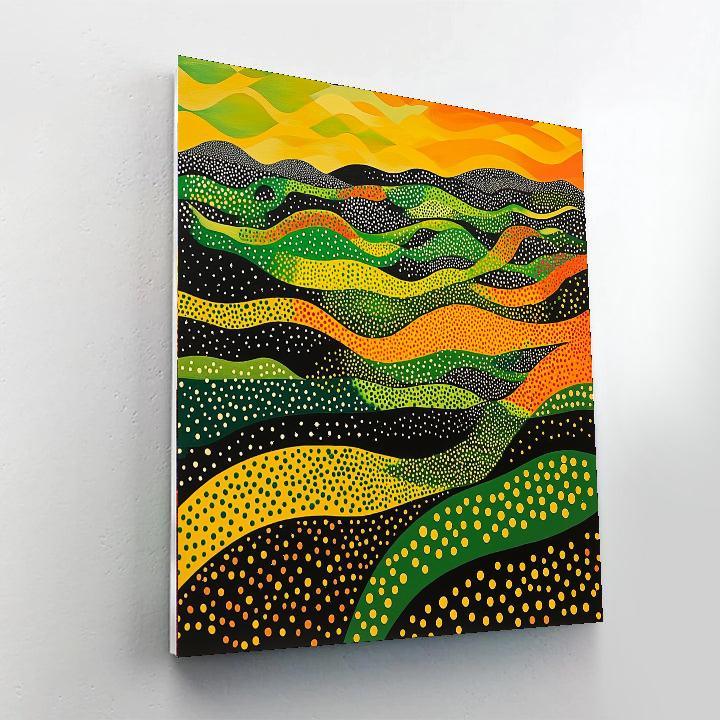 Yayoi Kusama Inspired Rhythmic Fields  Paint By Number