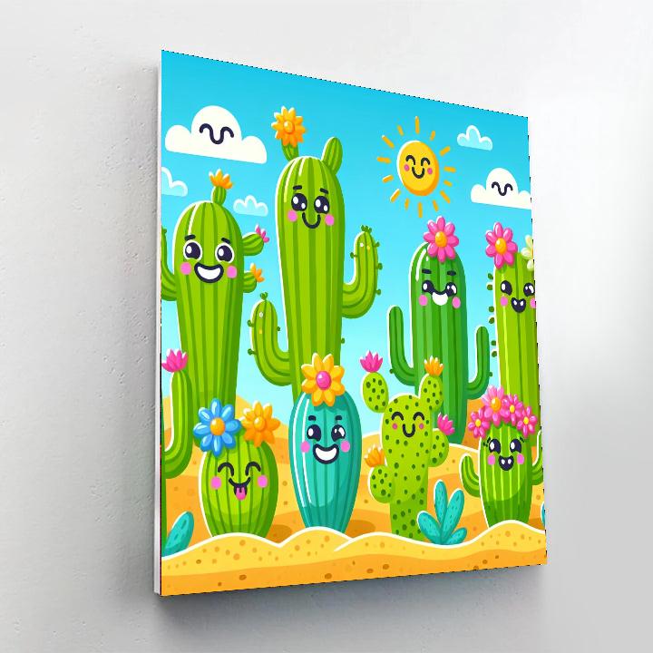 Curious Cactus Garden Paint By Color