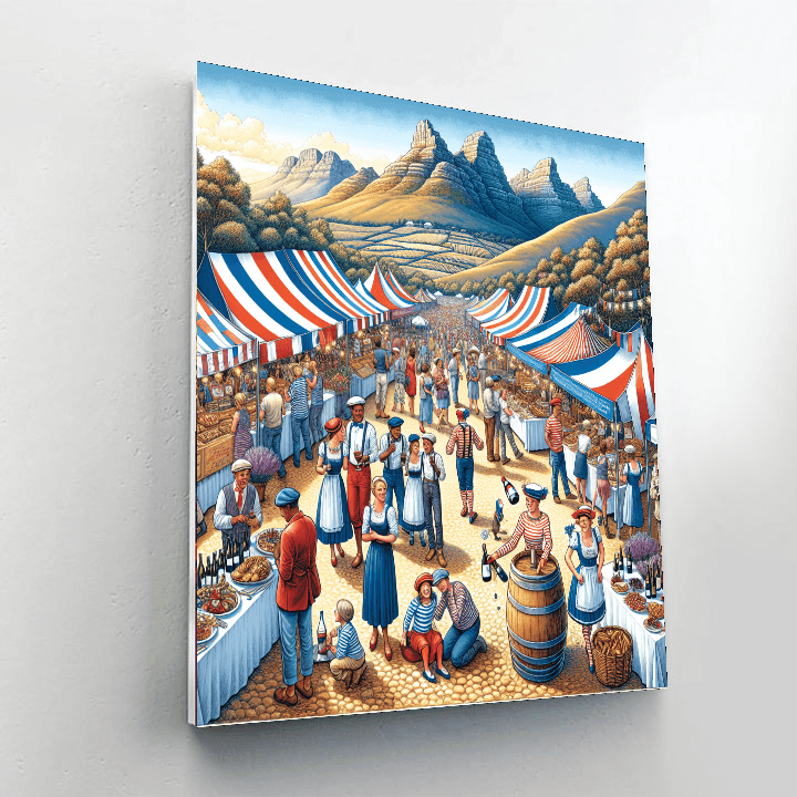 Franschhoek Bastille Festival - South Africa Paint By Numbers Art