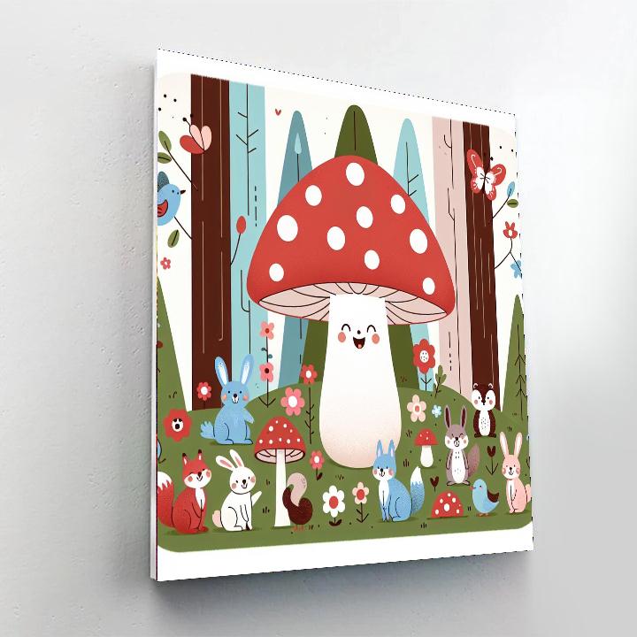 Happy Toadstool Numbered Painting Kits