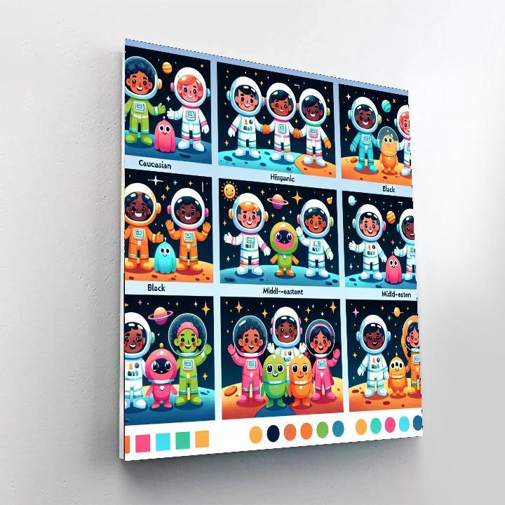 Friendly Space Pioneers Paint By Color