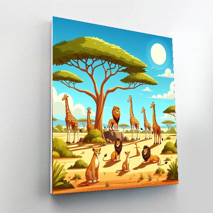 Sunny Savanna Painting Number Kit