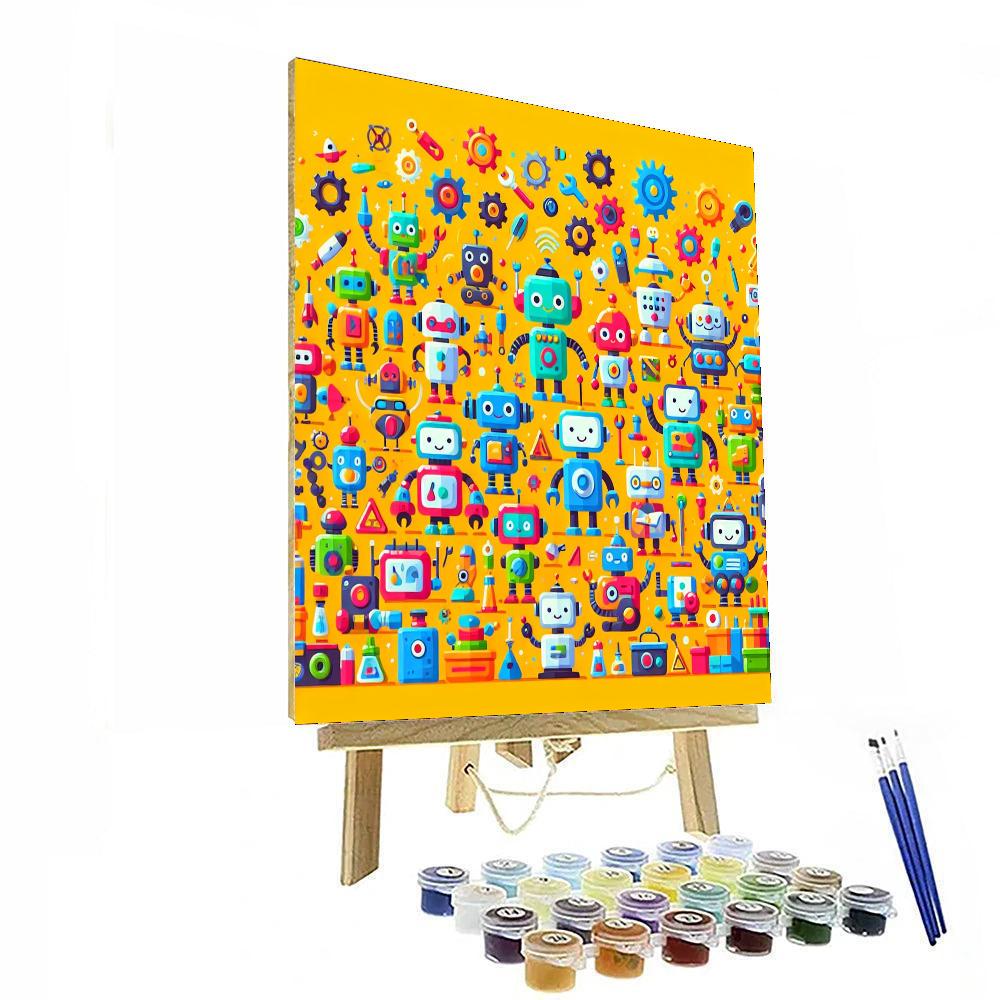 Robot Engineering Zone Paint By Numbers