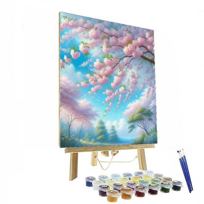 Sakura Blossoms In Spring Paint By Numbers Art