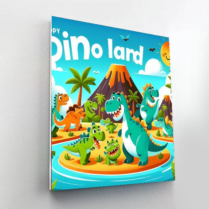 Exciting Dino Land DIY Paint By Numbers