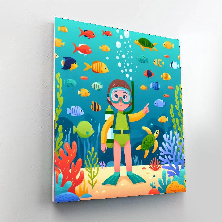 Oceanographer's Deep Dive DIY Paint By Numbers