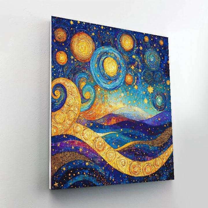 Gustav Klimt Inspired Celestial Tapestry  Paint By Numbers Kits
