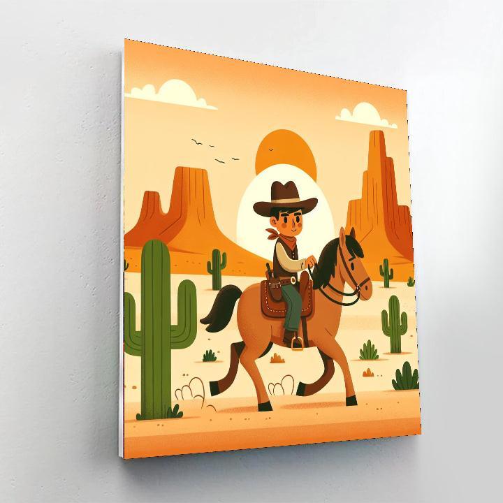 Wild West Cowboy Tales Painting By Numbers Kit