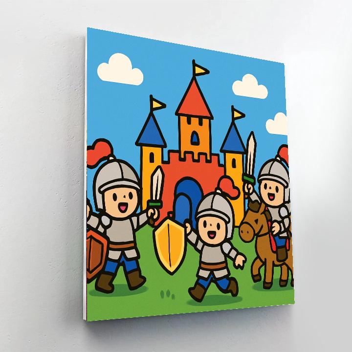 Enchanted Castle Knights Paint By Color