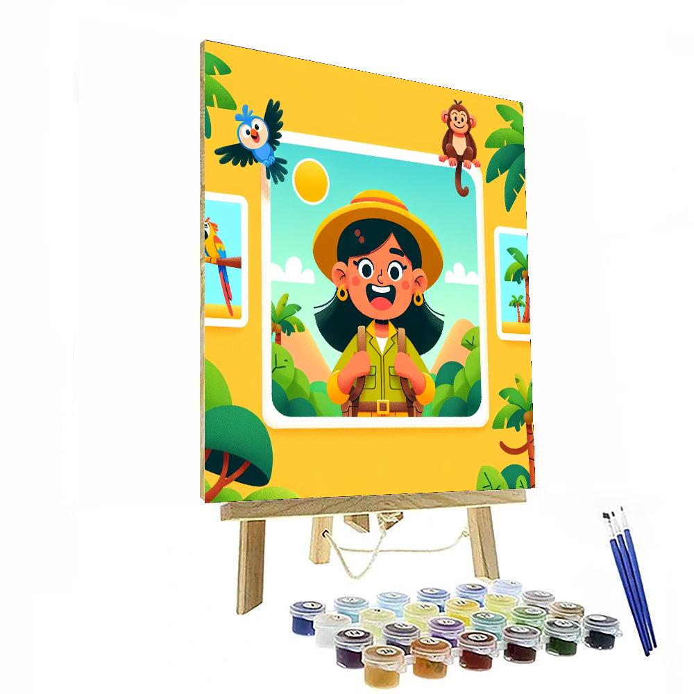 Jovial Jungle Explorer Painting Number Kit