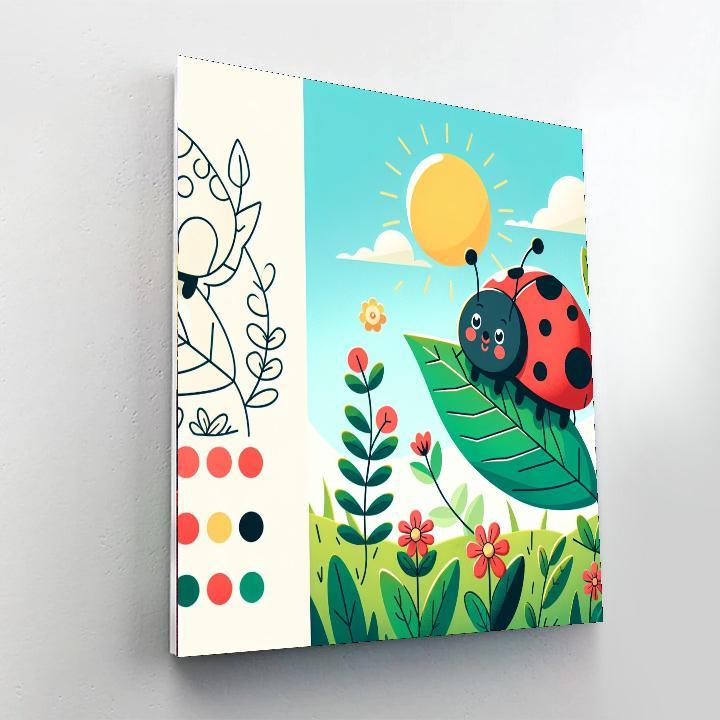 Vibrant Ladybug DIY Paint By Numbers