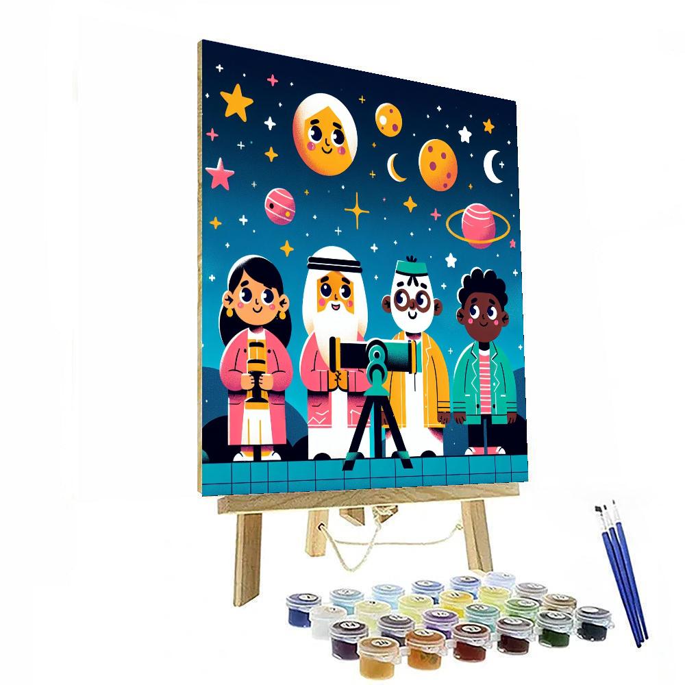 Glowing Galaxy Gazers Numbered Painting Kits
