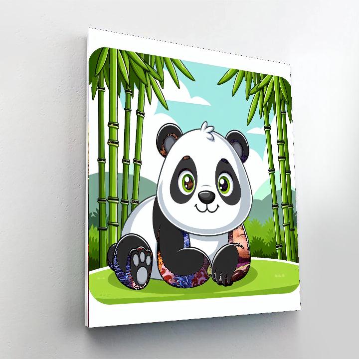 Peaceful Panda Paint By Numbers Art