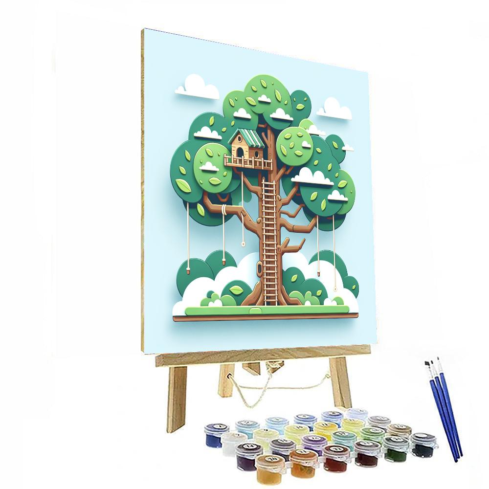 Fairy Tale Treehouse Painting By Numbers Kit