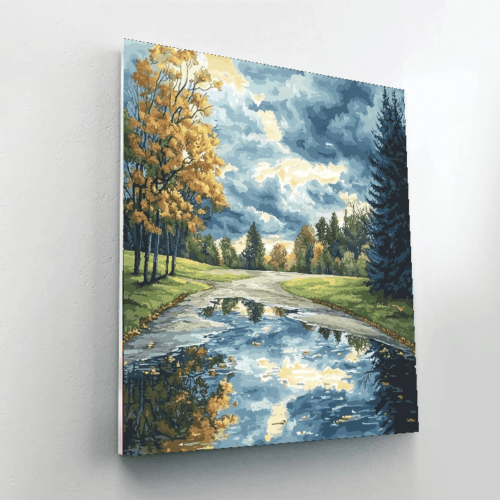 Edvard Munch Inspired Expressionist Rainy Day  Paint By Numbers Kits