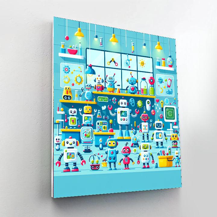 Robot Lab Number Painting
