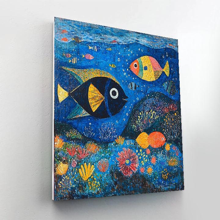 Paul Klee Inspired Oceanic Dance  Painting By Numbers Kit