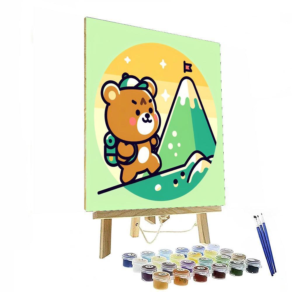 Explorer Bear On A Mountain Paint By Numbers Kits