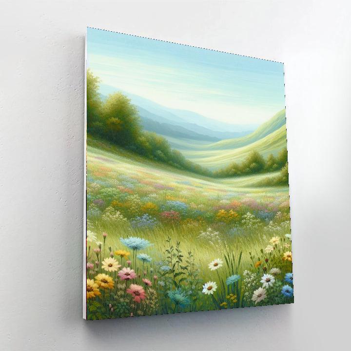 Pastoral Peaceful Meadow Paint By Numbers Art