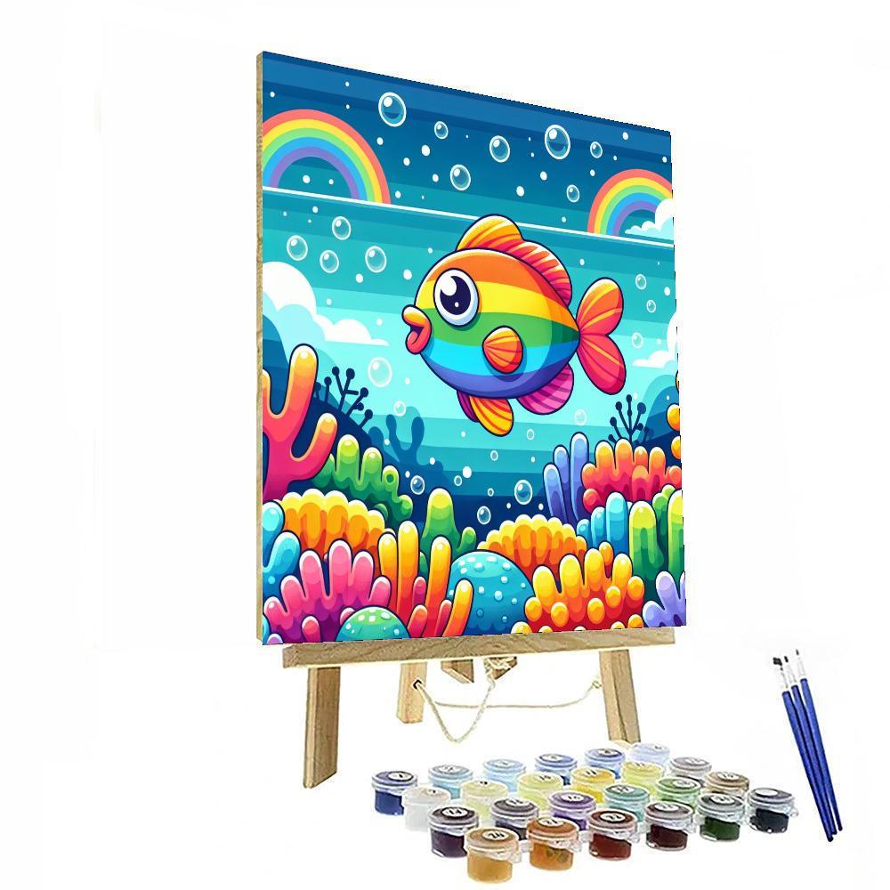 Vibrant Rainbow Fish Paint By Number