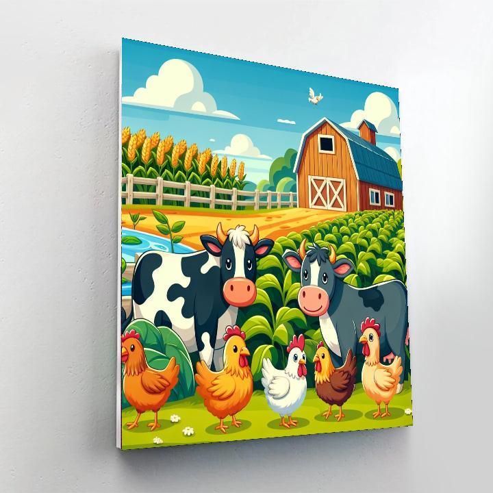 Artistic Farm Fun Paint By Numbers Kits