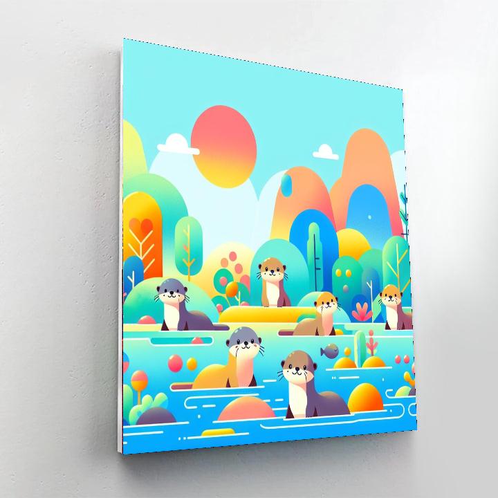 Otter Oasis Extravaganza Paint By Numbers