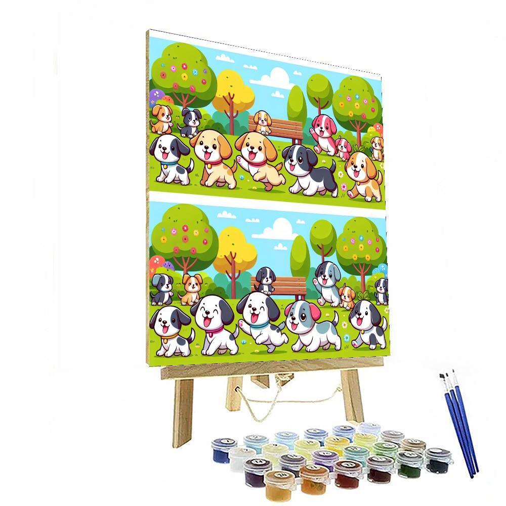 Puppy Party Extravaganza Paint By Color