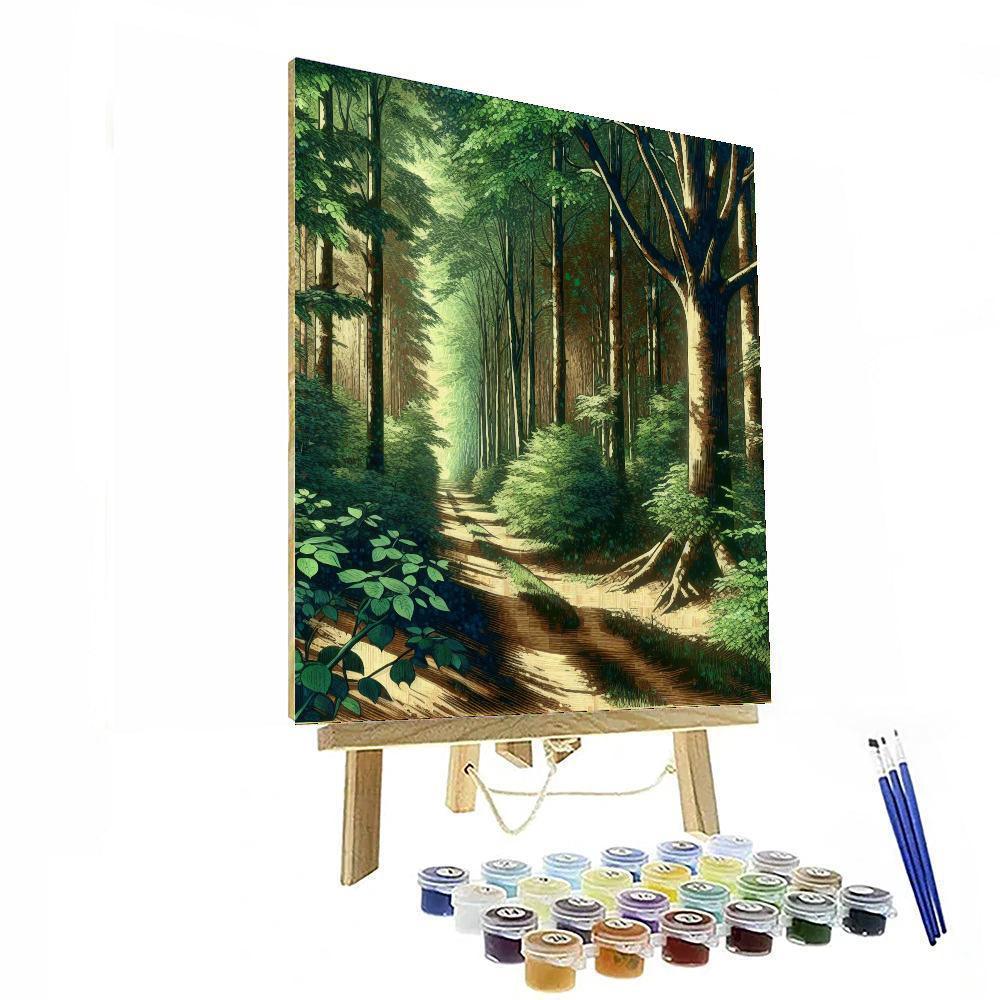 Forest Pathway Mystery Paint By Color
