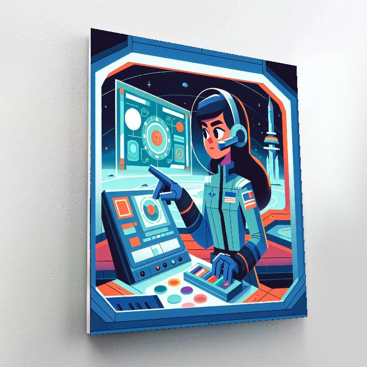 Space Ranger Command Painting Number Kit
