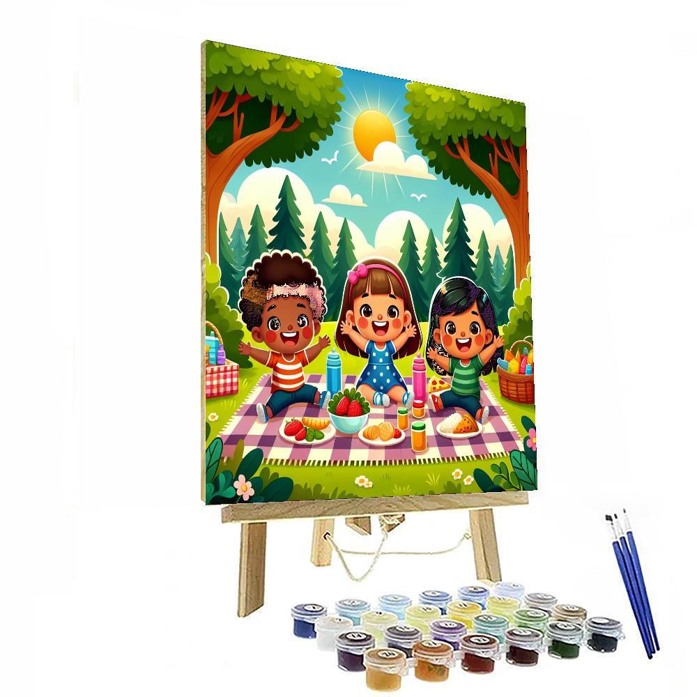 Cheerful Forest Picnic Paint By Number