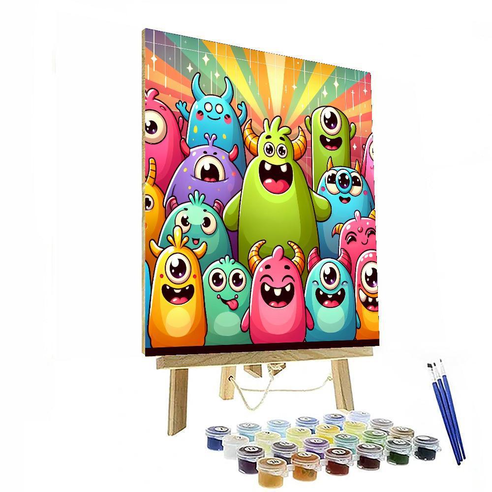 Silly Monster Mayhem Paint By Numbers Art