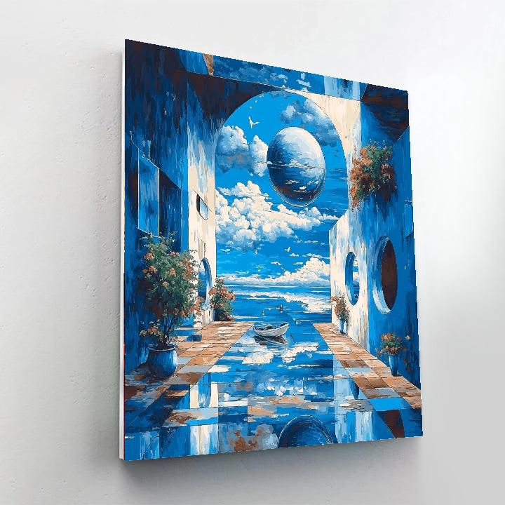 René Magritte Inspired Surreal Encounter  Paint By Color