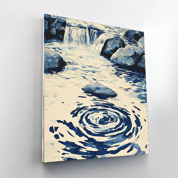 Leonardo Da Vinci Inspired Flow Of Water  Paint By Numbers Art