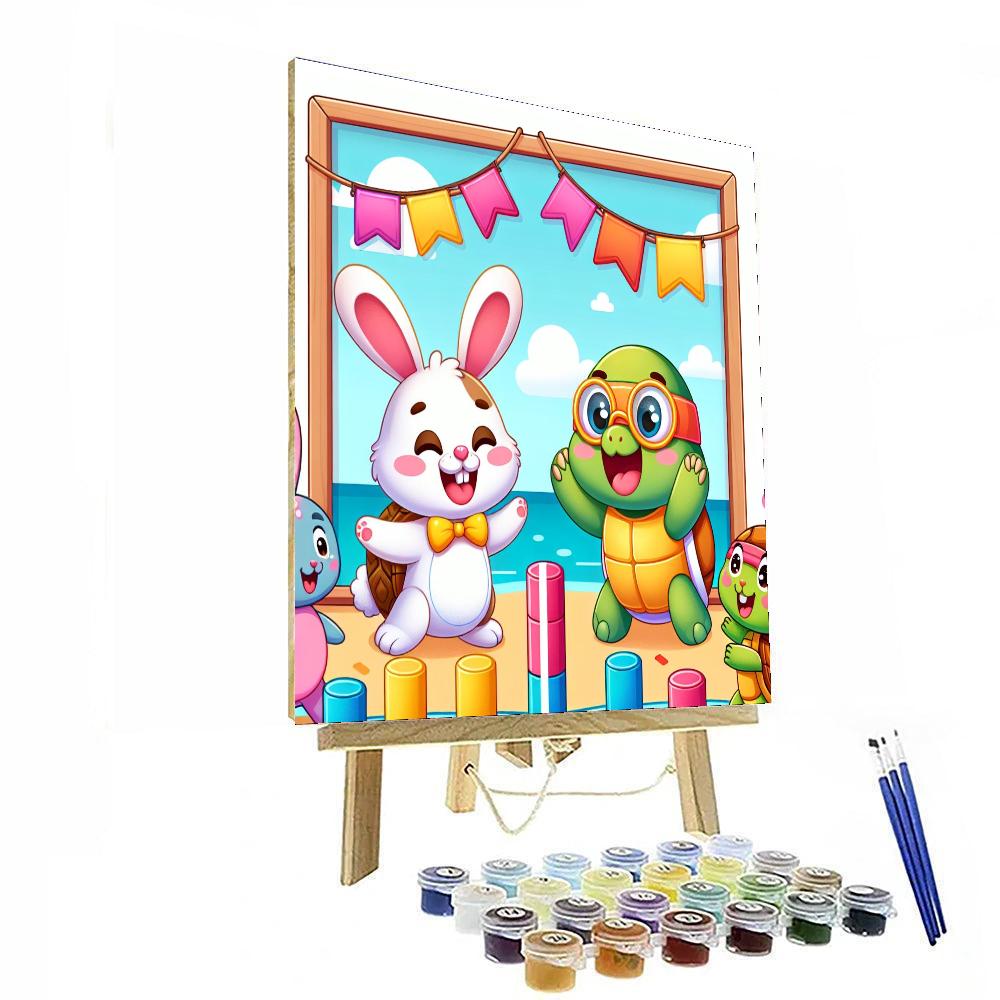Silly Animal Showdown DIY Paint By Numbers