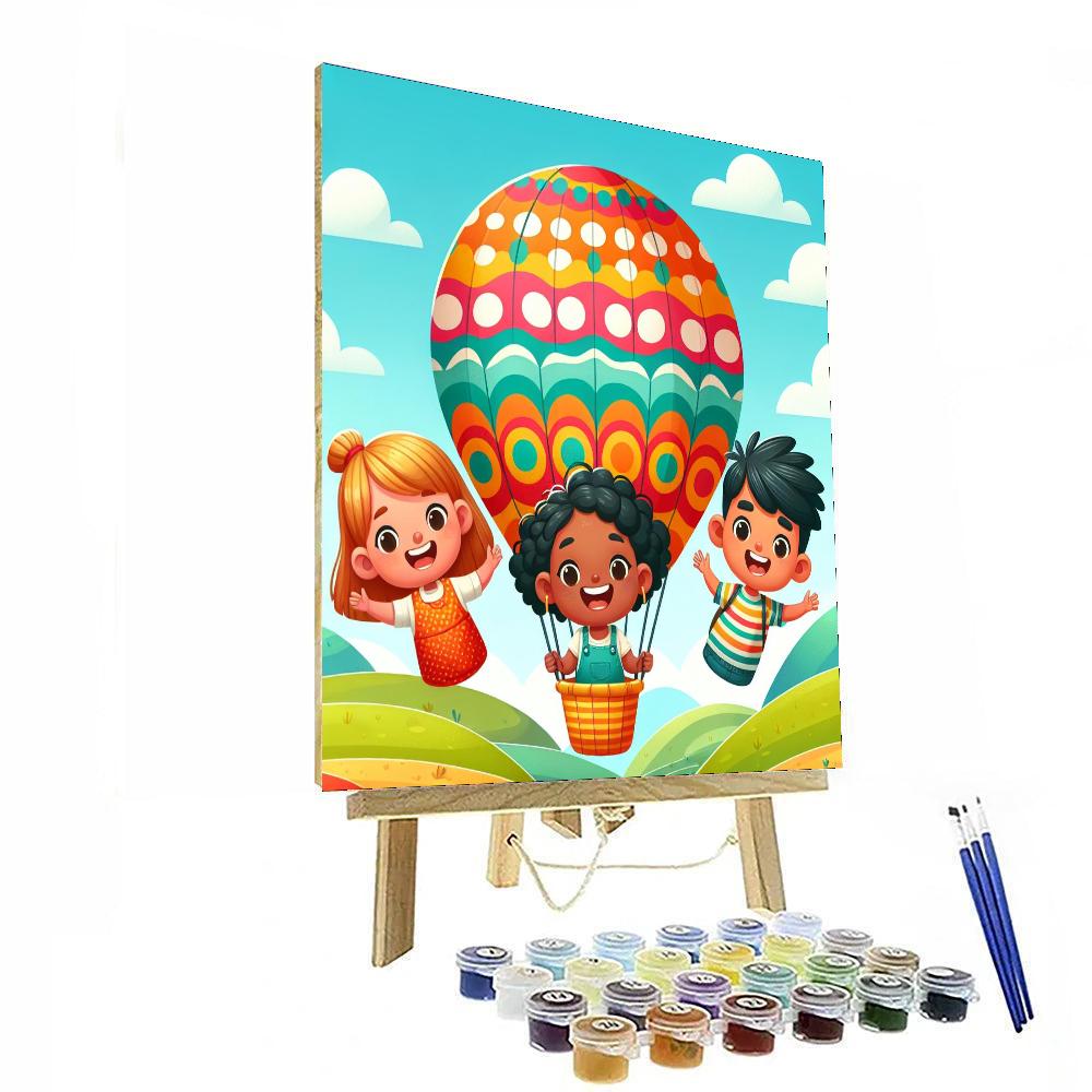 Bright Balloon Ride Painting Number Kit
