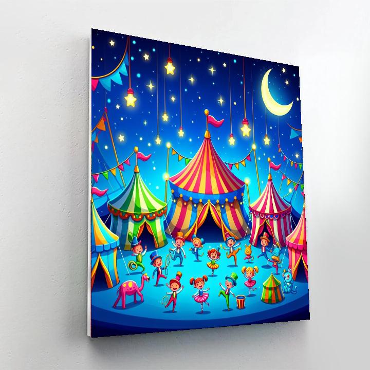 Circus Under The Stars Paint By Numbers Art