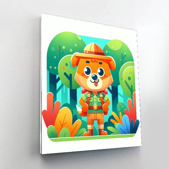 Adventurous Explorer Dog Numbered Painting Kits