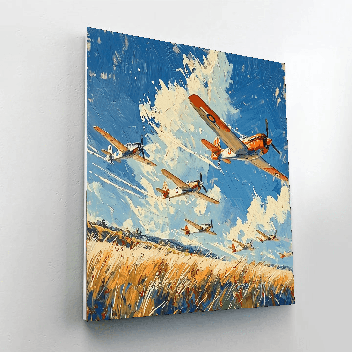 Charles E. Burchfield Inspired Golden Age Of Flight  Numbered Painting Kits