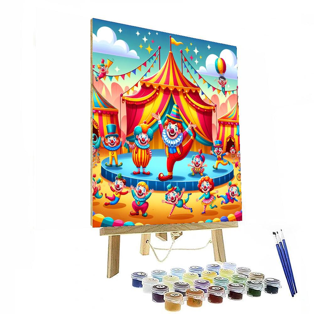 Cheerful Circus Performers Numbered Painting Kits