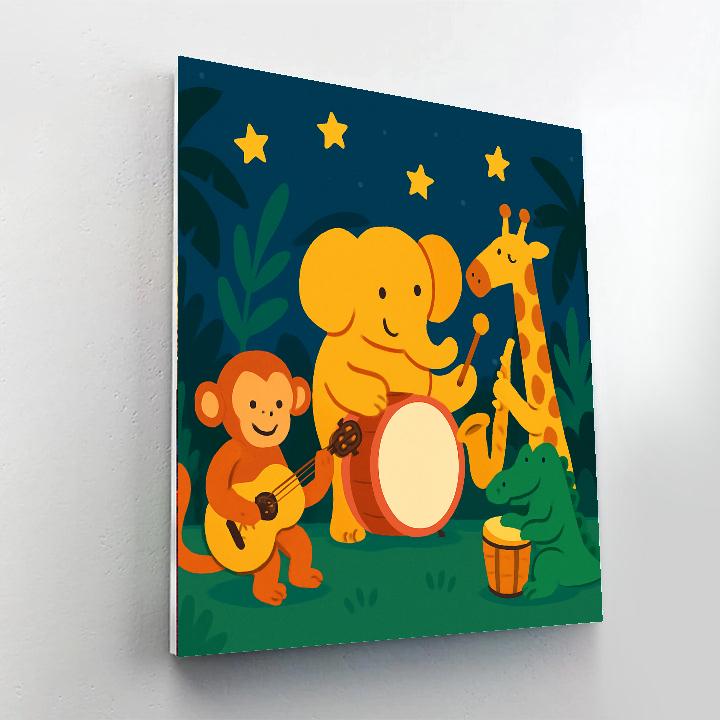 Jungle Jam Musical Night Paint By Number