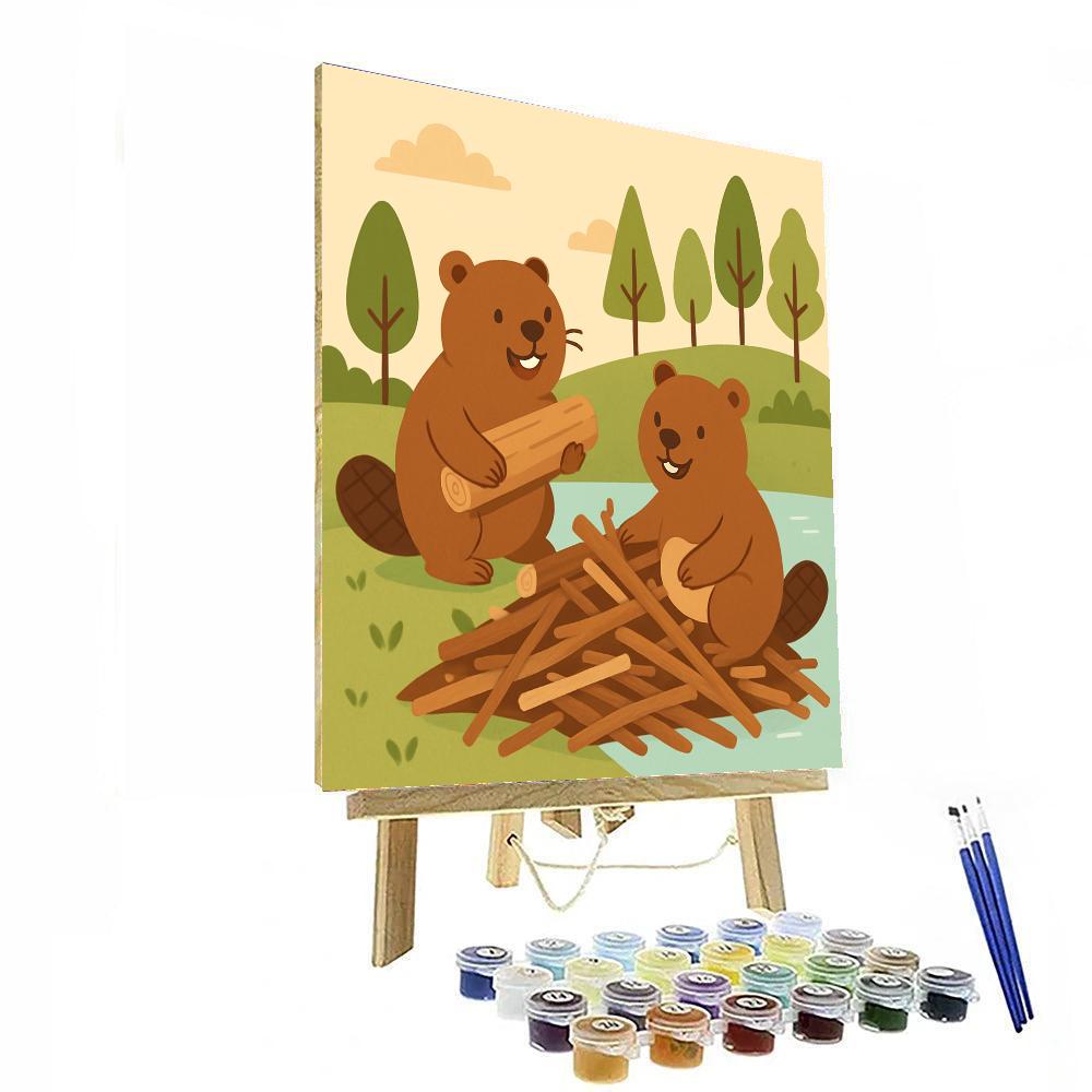Brilliant Beavers Painting By Numbers Kit