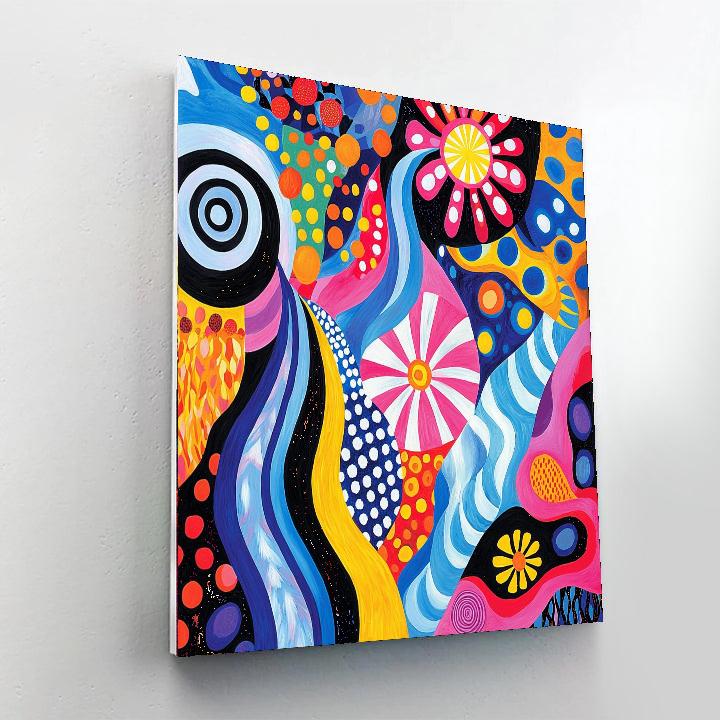 Paul Klee Inspired Vibrant Playfulness  Painting Number Kit