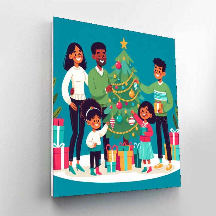 Holiday Happiness Painting Number Kit