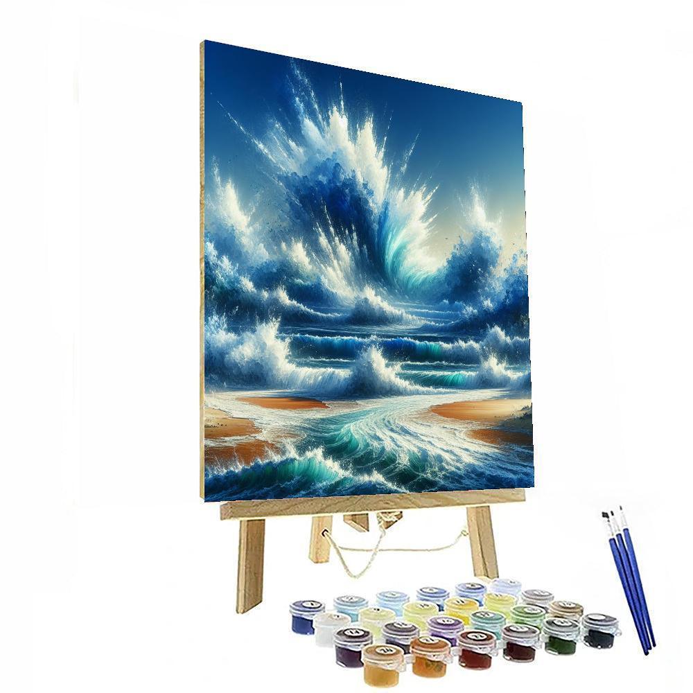 Luminous Ocean Waves Paint By Numbers Art